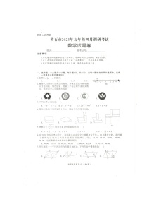 湖北省黄石市2022-2023学年九年级下学期4月期中数学试题