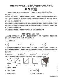 2023年山东省德州市平原县一模数学试题