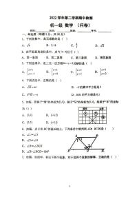 广东省广州市第三中学2022-2023学年七年级下学期4月期中数学试题