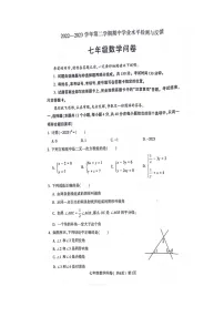山东省聊城市阳谷县2022--2023学年七年级数学下学期期中测试题+