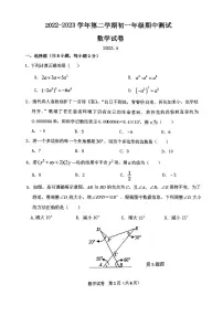 江苏省苏州市市区2022--2023学年七年级下学期期中数学考卷+