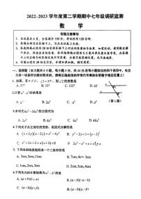 江苏省宿迁市宿迁经济技术开发区厦门路实验学校2022-2023学年七年级下学期4月期中数学试题