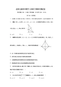北师大版初中数学八年级下册期中测试卷