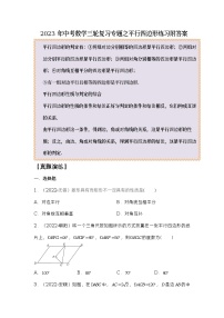 2023年中考数学三轮复习专题之平行四边形练习附答案