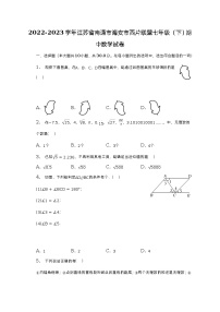 2022-2023学年江苏省南通市海安市西片联盟七年级（下）期中数学试卷（含解析）