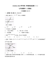 甘肃省陇南市西和县2022-2023学年七年级下学期4月期中数学试题(含答案)