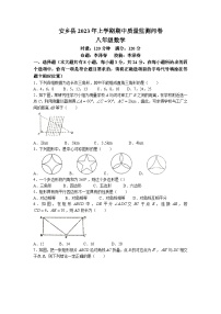 湖南省常德市安乡县2022-2023学年八年级下学期期中质量检测数学试卷