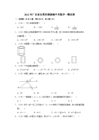 2022年广东省东莞市清溪镇中考数学一模试卷（含答案）