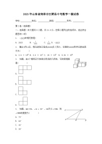 2023年山东省菏泽市巨野县中考数学一模试卷