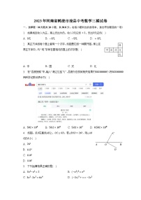 2023年河南省鹤壁市浚县中考数学三模试卷（含解析）