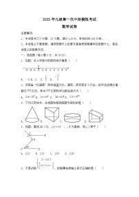 2023年河南省开封市通许县中招一模数学试题