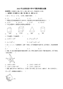 2023年安徽省合肥市众望初级中学中考一模数学试题（含答案）