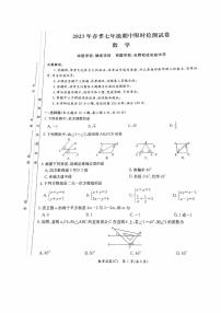 湖南省长沙市2022-2023-2 长郡教育集团 初一期中第二个学期 数学试卷（含答案）