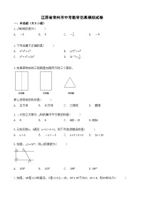 江苏省常州市中考数学仿真模拟试卷（含答案及详解）