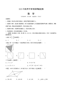 2023年中考考前押题密卷：数学（陕西卷）（考试版）A4