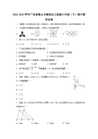 2022-2023学年广东省佛山市南海区大沥镇八年级（下）期中数学试卷(含解析）