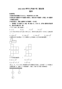 2023年安徽省滁州市定远县青山初级中学中考二模数学试题(无答案)