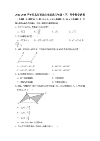 2022-2023学年河北省石家庄市赵县八年级(下)期中数学试卷(含解析)