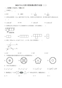 2023年济南山东大学附属中学中考数学模拟2(无答案)