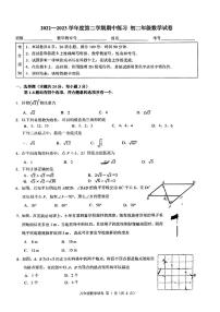 北京市北京大学附属中学2022-2023学年八年级下学期期中考试数学试卷