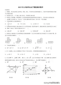 2023年河南新乡市九年级中考一模数学试卷