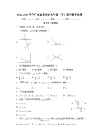 2022-2023学年广东省东莞市七年级（下）期中数学试卷（含解析）