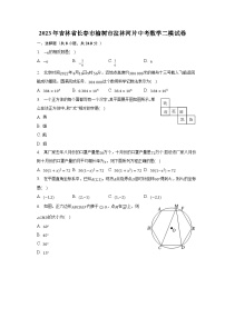 2023年吉林省长春市榆树市拉林河片中考数学二模试卷（含解析）