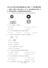 2022-2023学年江苏省无锡市惠山区七年级下学期期中数学模拟试卷及答案解析