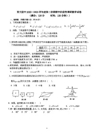 山东省青岛市青岛大学附属中学2022—2023学年下学期七年级期中数学试卷