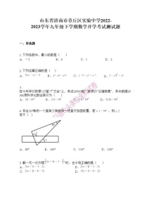 2023.2济南市章丘区九下开学测期末数学试题(无答案)