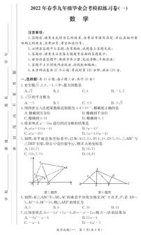 2023长郡集团九年级毕业会考模拟练习数学试卷