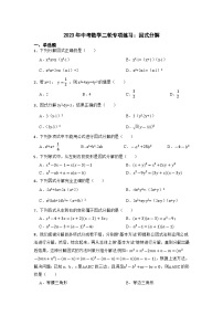 2023年中考数学二轮专项练习：因式分解(含答案)