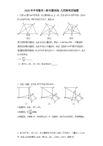 2023年中考数学二轮专题训练——几何探究压轴题(含答案)