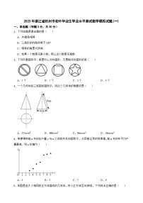 2023年浙江省杭州市初中毕业生学业水平测试数学模拟试题(一)（含答案）