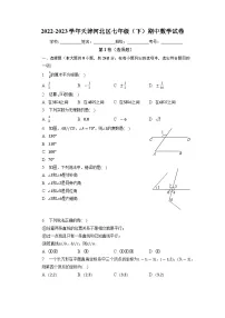 天津市河北区2022-2023学年七年级下学期期中数学试卷+
