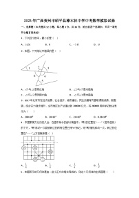 2023年广西贺州市昭平县樟木林中学中考数学一模试卷（含答案）