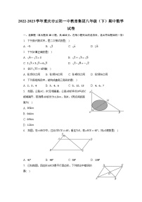 2022-2023学年重庆市云阳一中教育集团八年级（下）期中数学试卷（含解析）