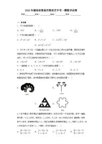2023年湖南省娄底市娄星区中考一模数学试卷(含答案)