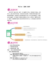 考点16 直角三角形-备战2023届中考数学一轮复习考点梳理(解析版)