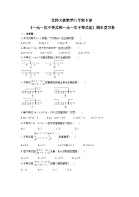 北师大版数学八年级下册《一元一次不等式和一元一次不等式组》期末复习卷（含答案）