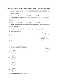 2022-2023学年广西南宁市部分地区七年级（下）期中数学试卷(含解析）