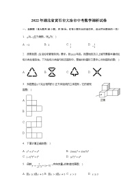 2022年湖北省黄石市大冶市中考数学调研试卷（含解析）