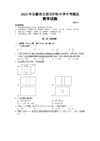 2023年安徽省合肥市庐阳中学中考模拟数学试题（含答案）