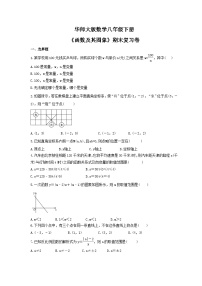 华师大版数学八年级下册《函数及其图象》期末复习卷（含答案）