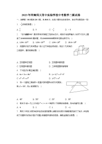 2023年河南师大附中实验学校中考数学二模试卷（含解析）