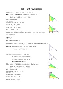 专题17 直角三角形翻折模型-2023年中考数学一轮复习热点题型与方法精准突破（原卷版）