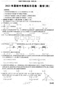 2023中考数学模拟示范卷4（原卷）