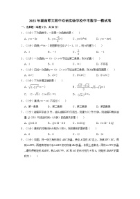 2023年湖南师大附中双语实验学校中考数学一模试卷（含答案）