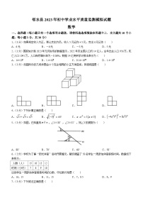 2023年四川省广安市邻水县中考一模数学试题（含答案）