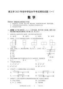 贵州省遵义市2023年初中学业水平考试模拟数学试题（一模）